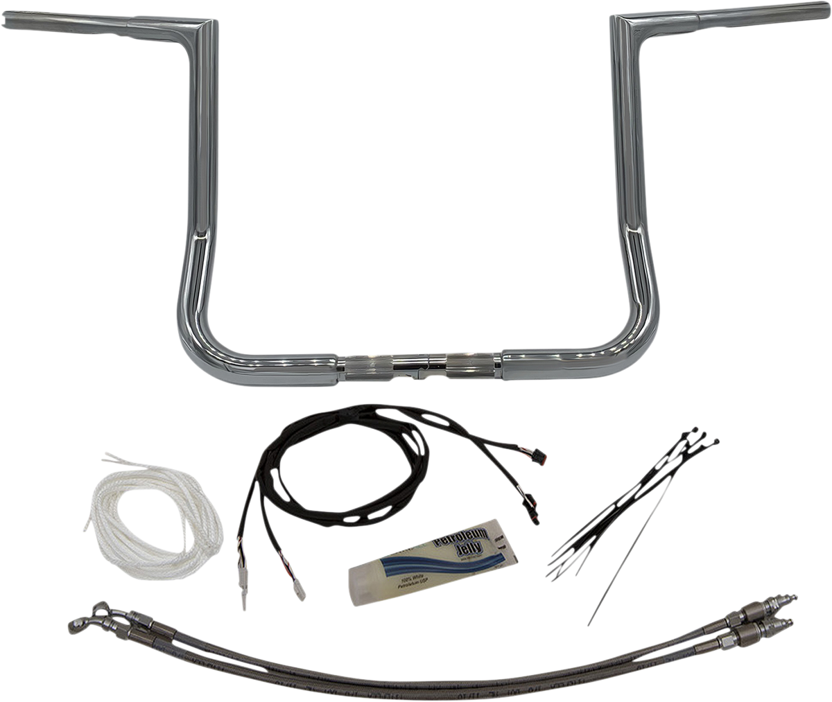 14" Chrome 1-1/4" Flat Top Handlebar Kit3328472130