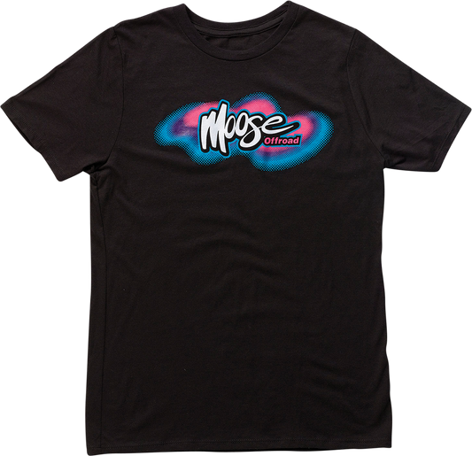 Youth Retro Moose T-Shirt - Black - Small