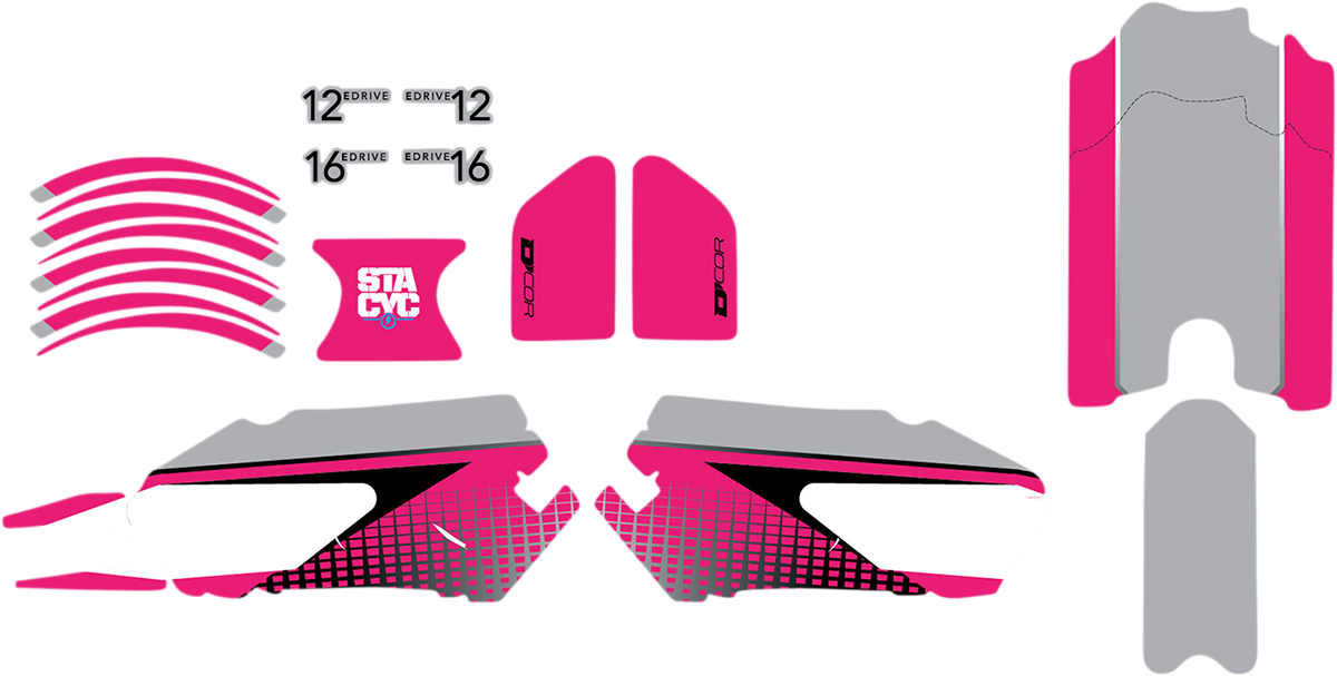 Graphics Kit for STACYC® Stability Cycles- Pink