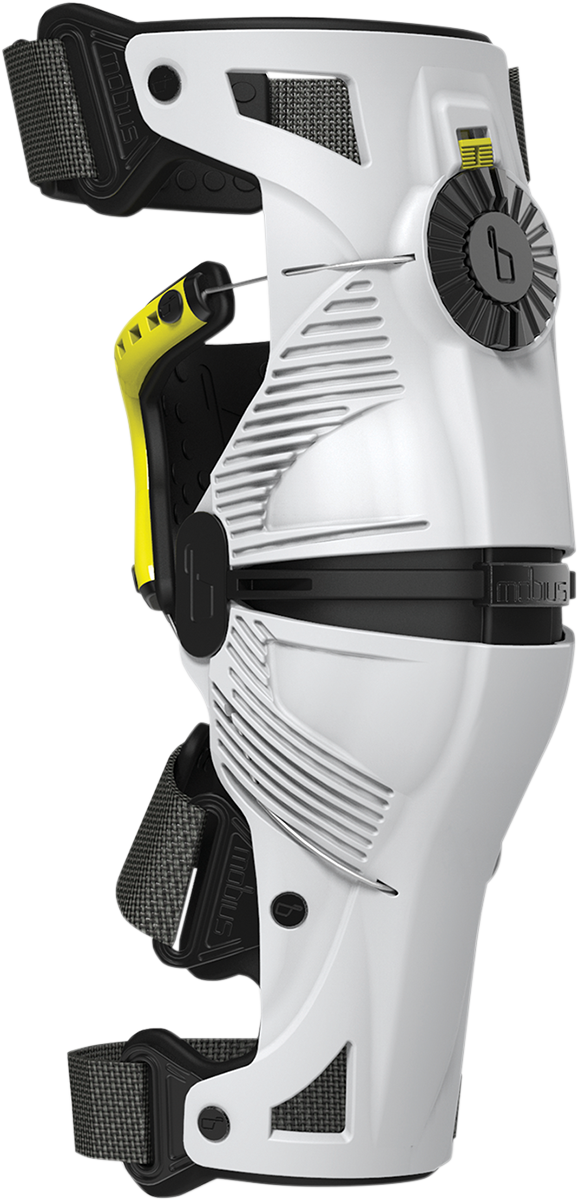 X8 Knee Braces - White/Yellow - Large