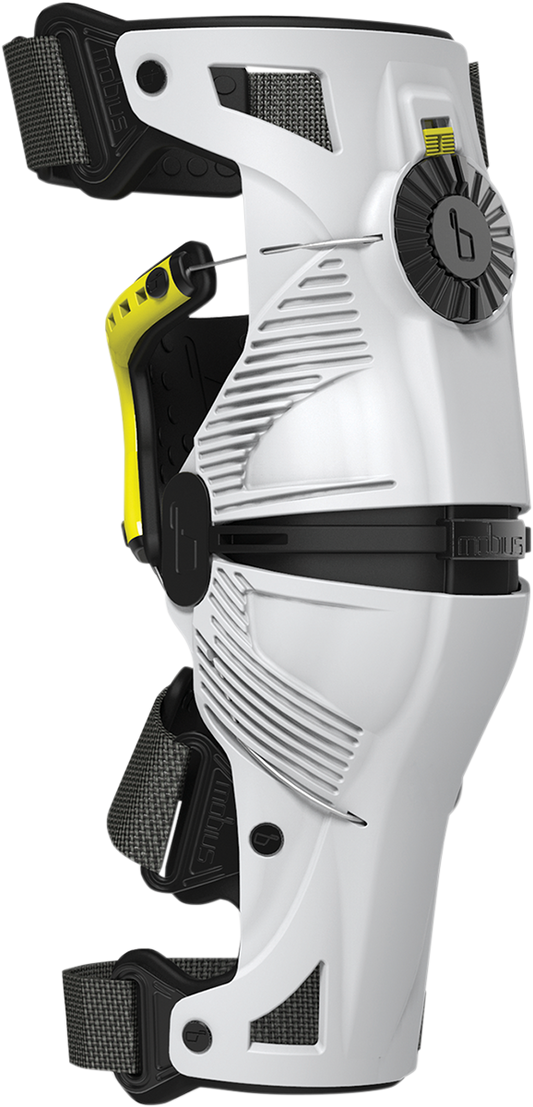 X8 Knee Braces - White/Yellow - Large