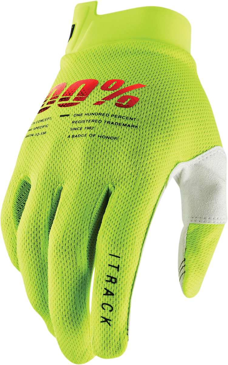 Youth I-Track Gloves - Fluo Yellow - Small