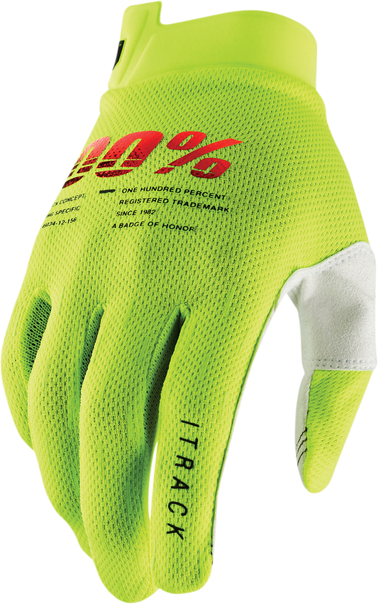 Youth I-Track Gloves - Fluo Yellow - Small