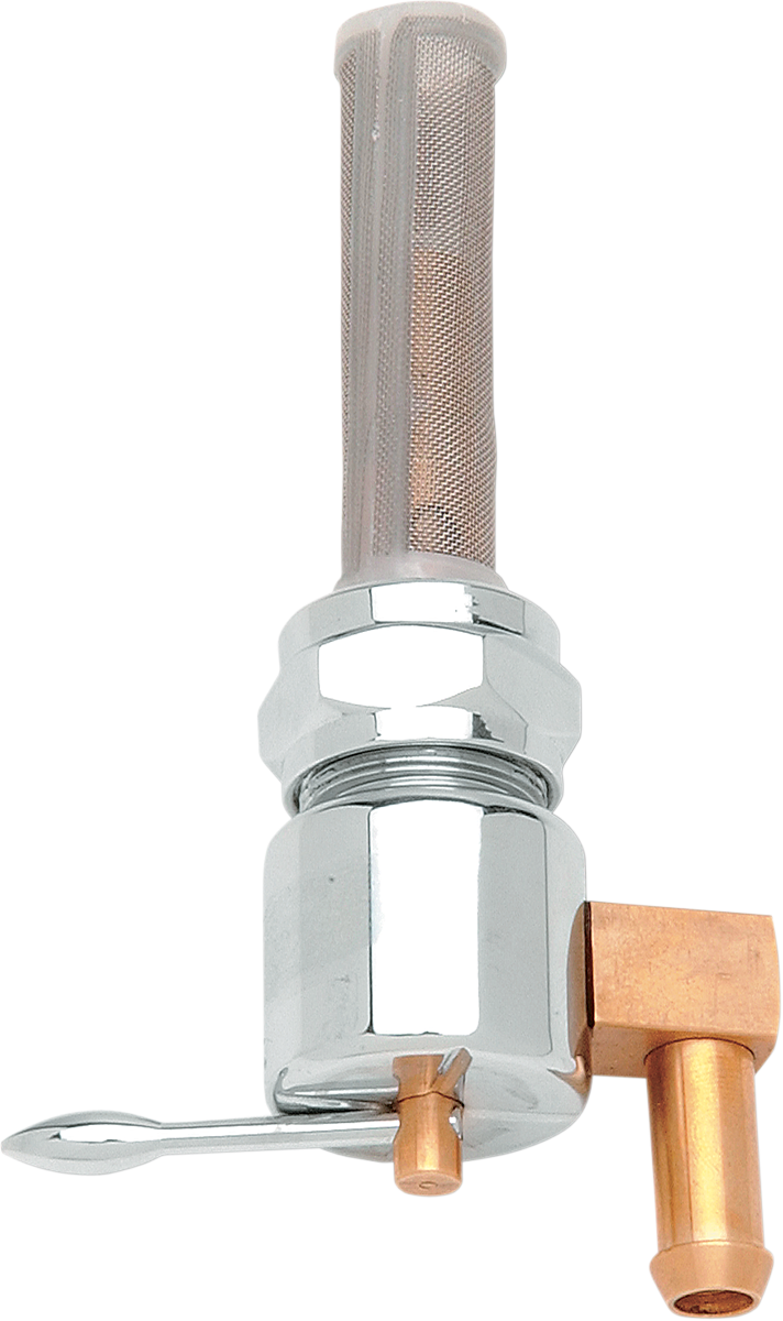 Down Round Petcock - Chrome