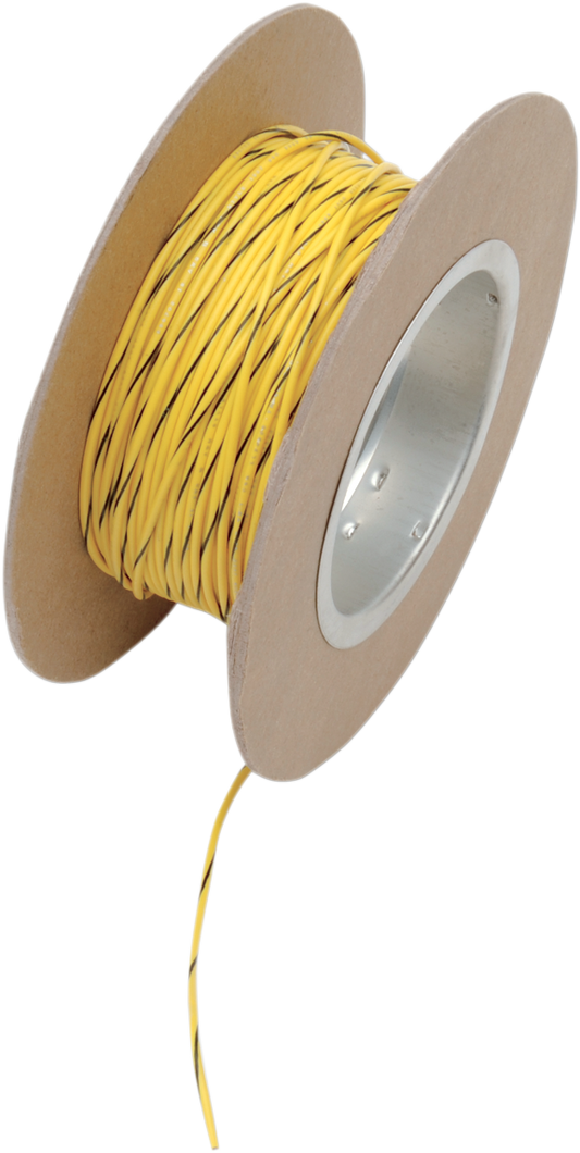 100' Wire Spool - 18 Gauge - Yellow/Black
