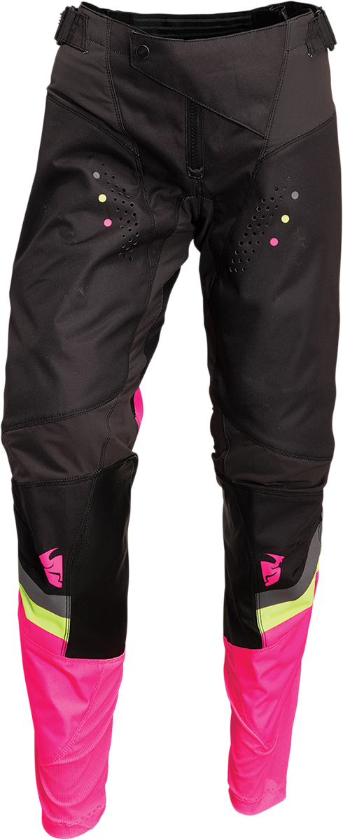 Women's Pulse Rev Pants - Charcoal/Pink - 3/4