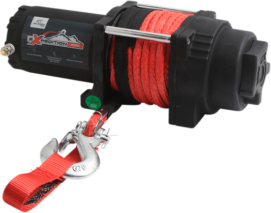 Winch - 4500 LB - Synthetic Rope - 4 Bolt