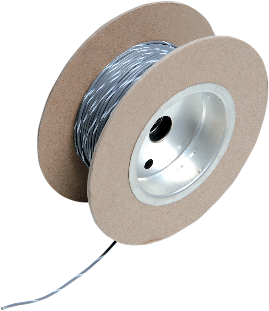 100' Wire Spool - 18 Gauge - Gray/White