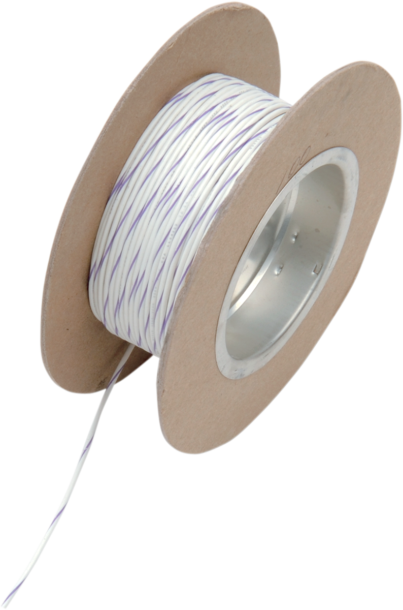 100' Wire Spool - 18 Gauge - White/Violet