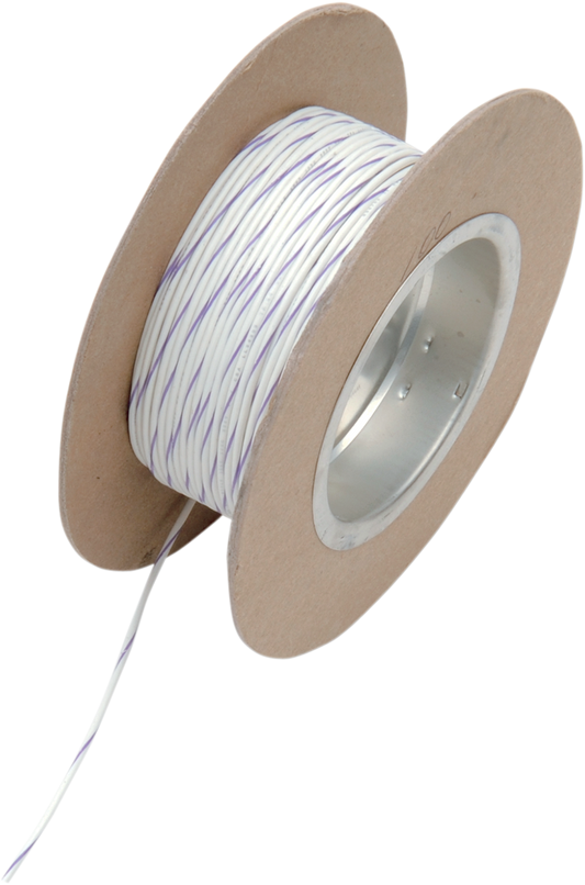 100' Wire Spool - 18 Gauge - White/Violet