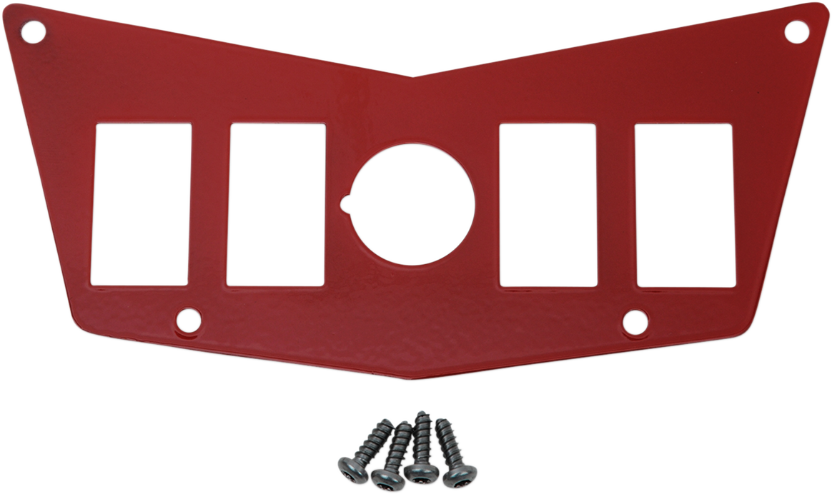 Dash Plate - Red - 4 Switch - RZR