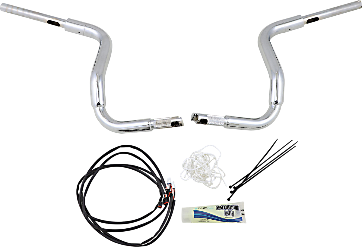 12" Chrome 1-1/2" Rounded Top Handlebar Kit00431