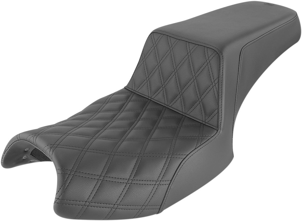 Step Up Seat - Driver Lattice Stitched - Black - Indian