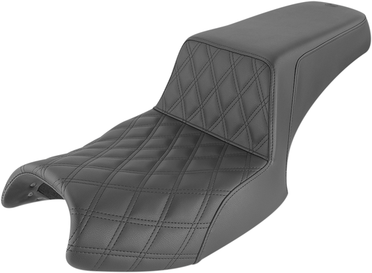 Step Up Seat - Driver Lattice Stitched - Black - Indian
