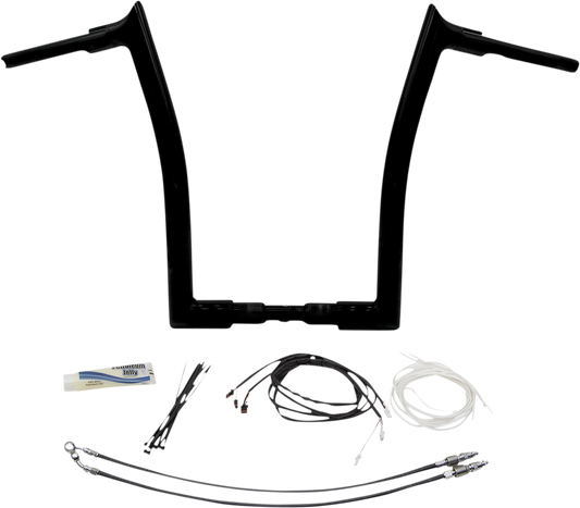 16" Black 1-1/2" Pointed Top Handlebar Kit