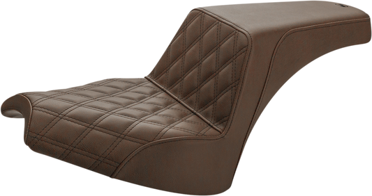 Step Up Seat - Driver Lattice Stitch/Passenger Smooth - Brown