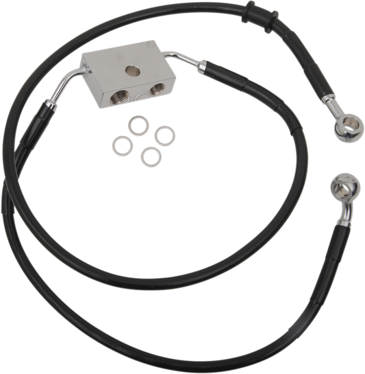 Front Brake Line - XL - Black +10"