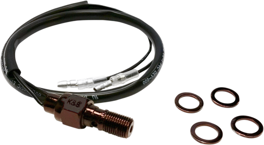 Hydraulic Brake Light Switch - 3/8" Black