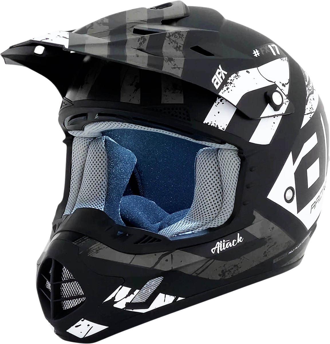 FX-17 Helmet - Attack - Matte Black/Silver - XL