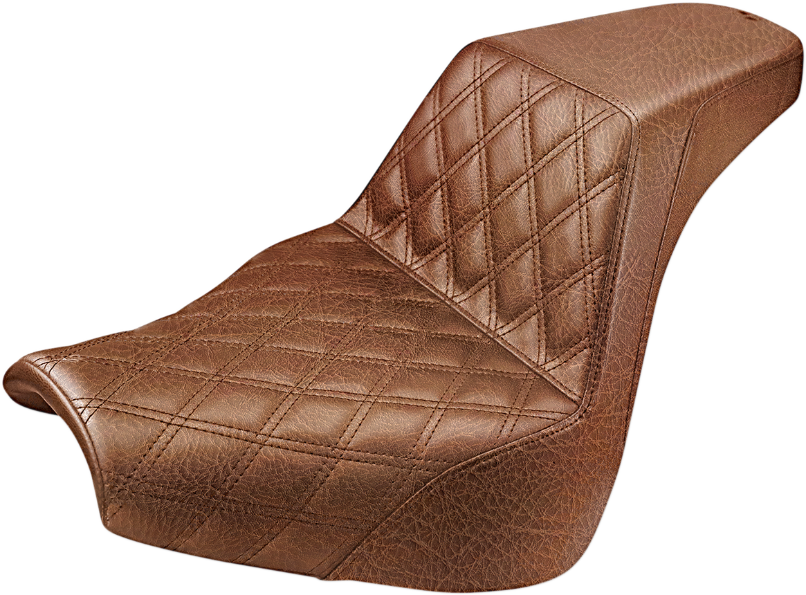 Step Up Seat - Driver's Lattice Stitched - Brown044004