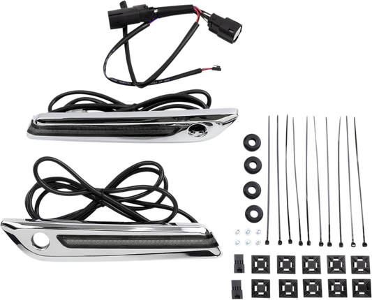 Hinge Cover - Smoke/Chrome