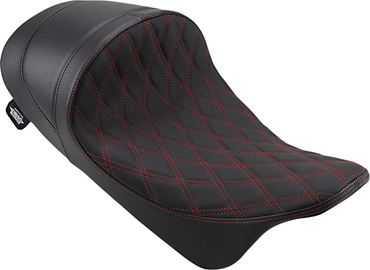 Forward Low Solo Seat - Diamond - Red Stitched