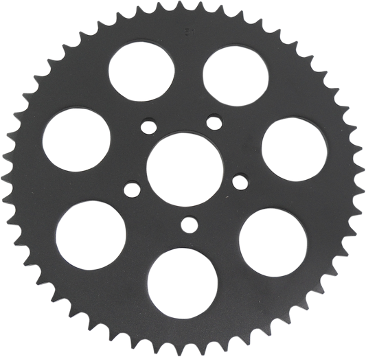 Sprocket trasero Negro brillante Plana 51 dientes