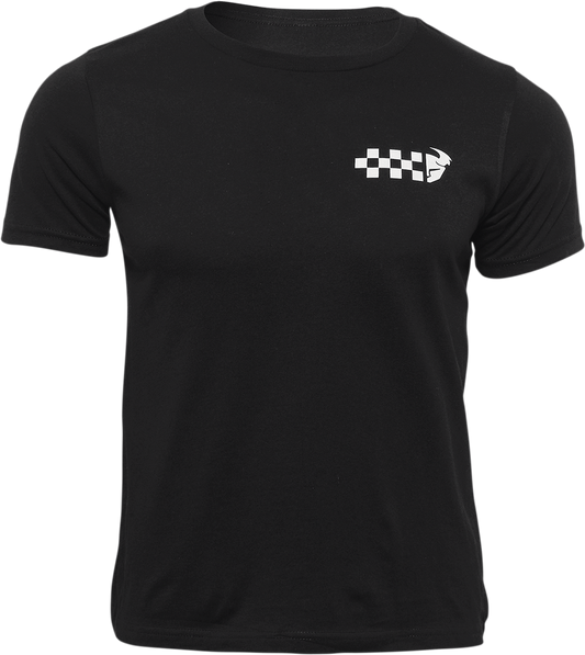 Youth Checkers T-Shirt - Black - Large