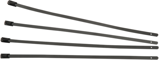 Exhaust Wrap Clamps - Black - 4 Pack