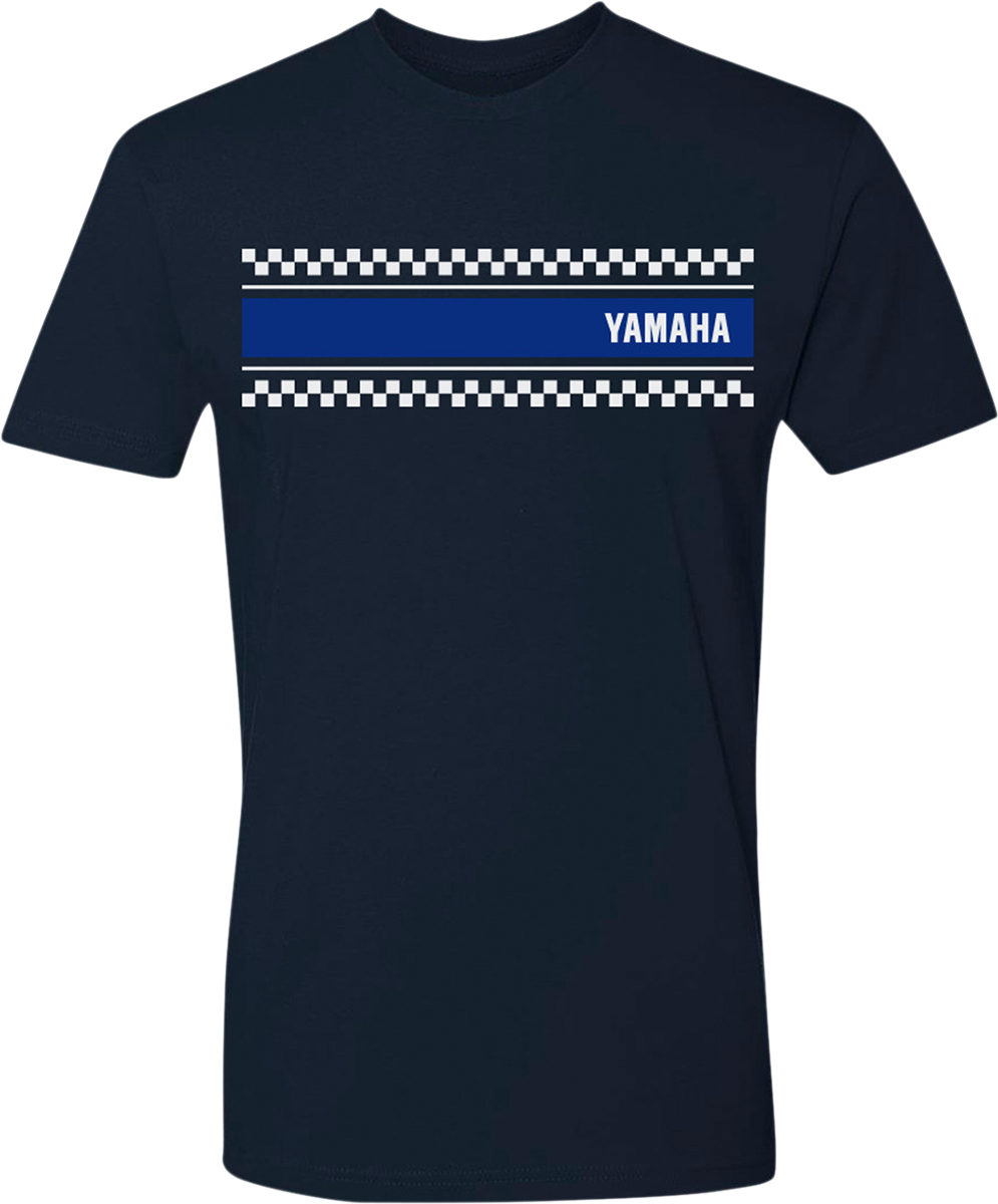 Yamaha Checkered Raceway T-Shirt - Navy - Small