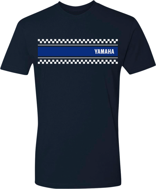 Yamaha Checkered Raceway T-Shirt - Navy - Small