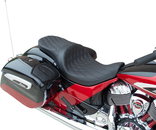 Low Touring Seat - Double Diamond - Black - Solar Reflective