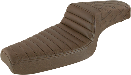 Step Up Seat - Tuck and Roll/Lattice Stitched - Brown68930