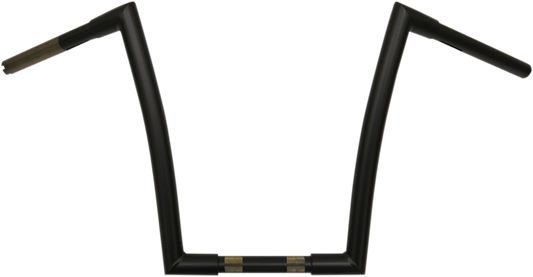 Flat Black 1-1/4" Strip Handlebar With 14" Rise