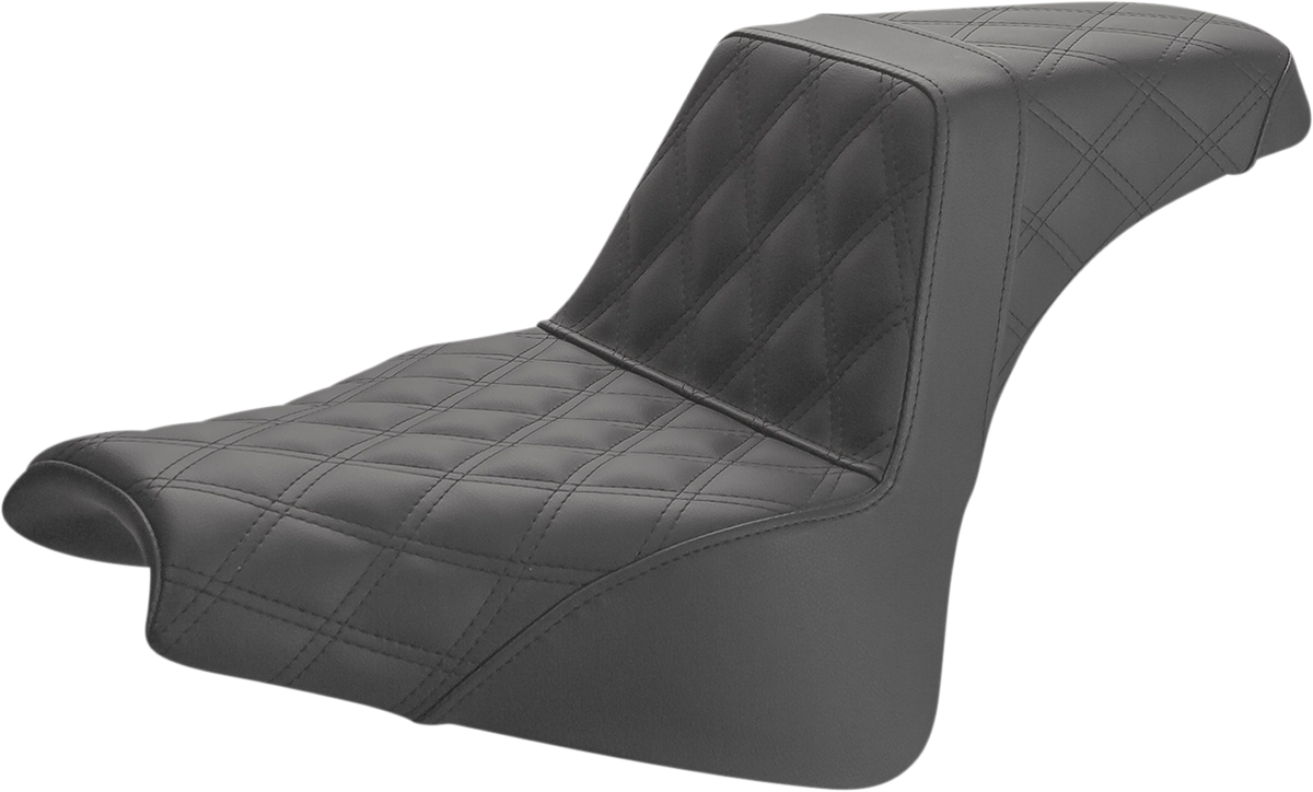 Step Up Seat - Lattice Stitched - Black