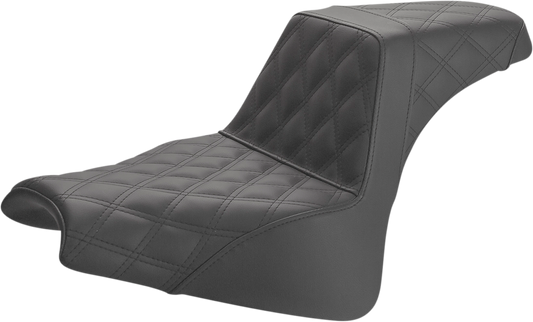 Step Up Seat - Lattice Stitched - Black