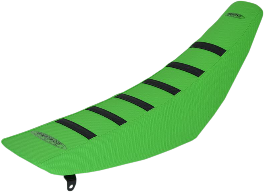 6-Ribbed Seat Cover - Green/Black - KX 85/100