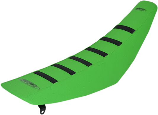 6-Ribbed Seat Cover - Green/Black - KX 85/100