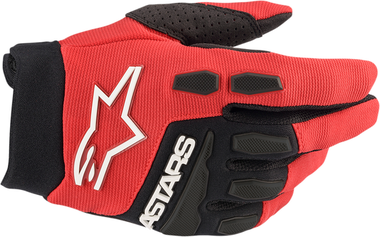 Youth Full Bore Gloves - Red/Black - 2XS