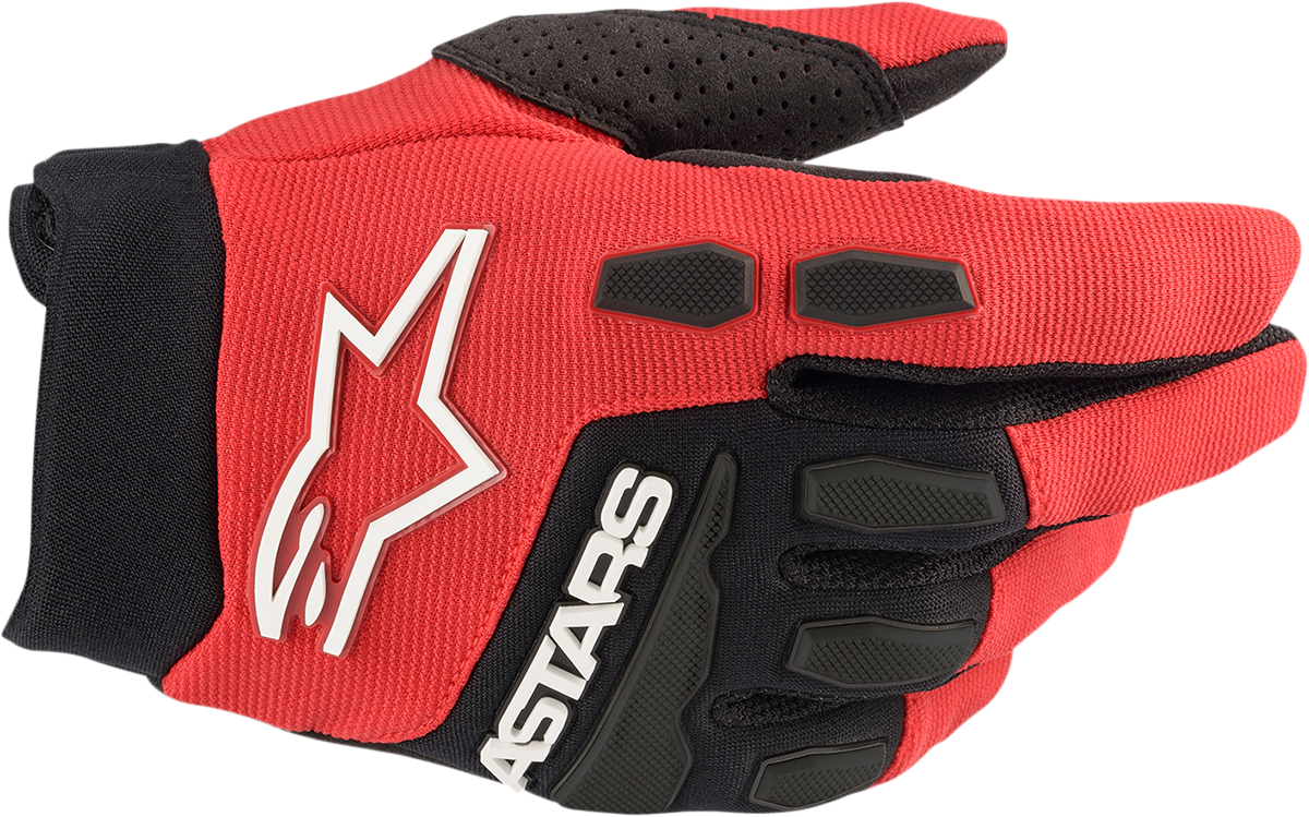 Youth Full Bore Gloves - Red/Black - 2XS