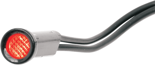 Snap-In Indicator Light - Red - Black Bezel