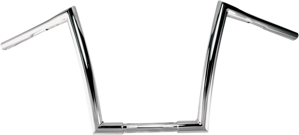 Chrome 1-1/4" Strip Handlebar With 12" Rise
