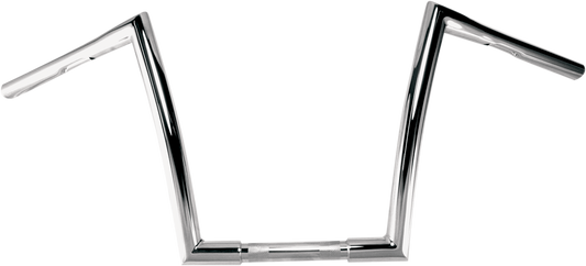 Chrome 1-1/4" Strip Handlebar With 12" Rise