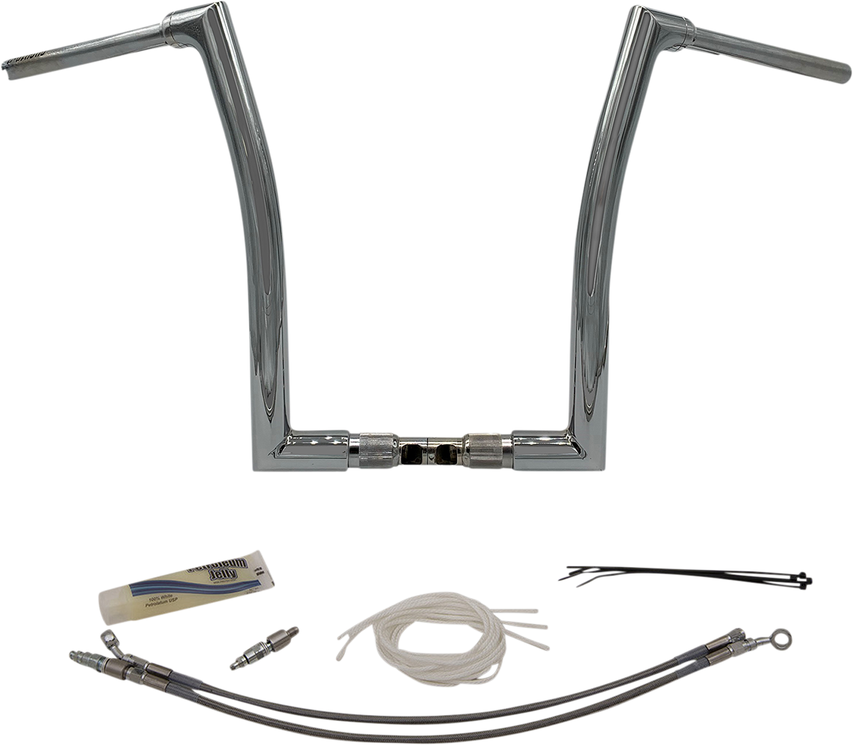 16" Chrome 1-1/2" Flat Top Handlebar Kit7137568030