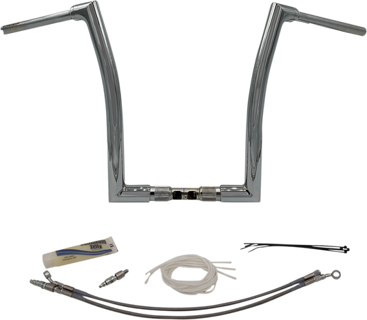 16" Chrome 1-1/2" Flat Top Handlebar Kit7137568030