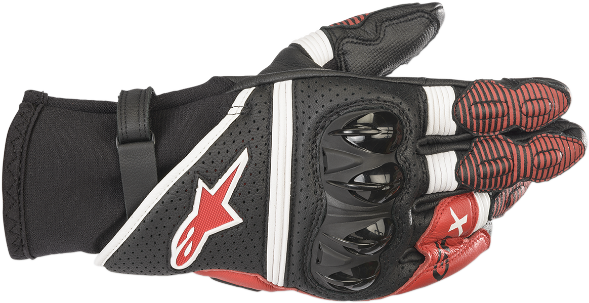 GPX V2  Gloves -Black//White/Red - Small