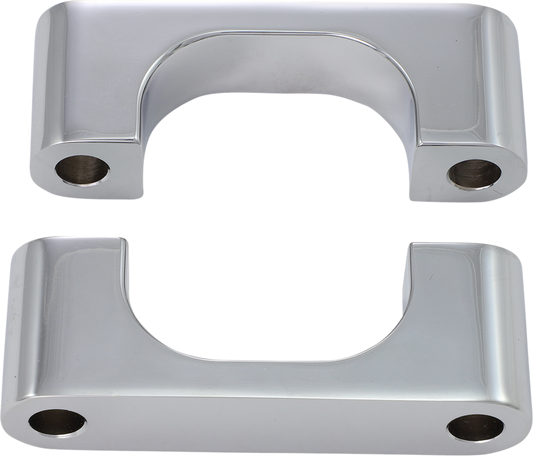 Hugger Front Fender Mounting Blocks - For 21" Wheels - Chrome