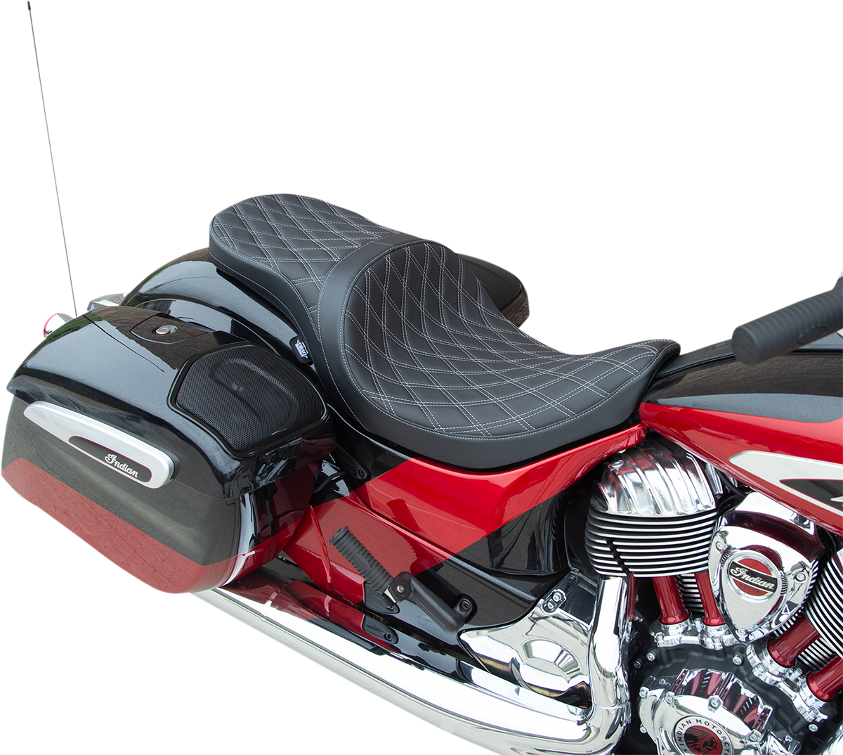 Low Touring Seat - Double Diamond - Silver - Solar Reflective