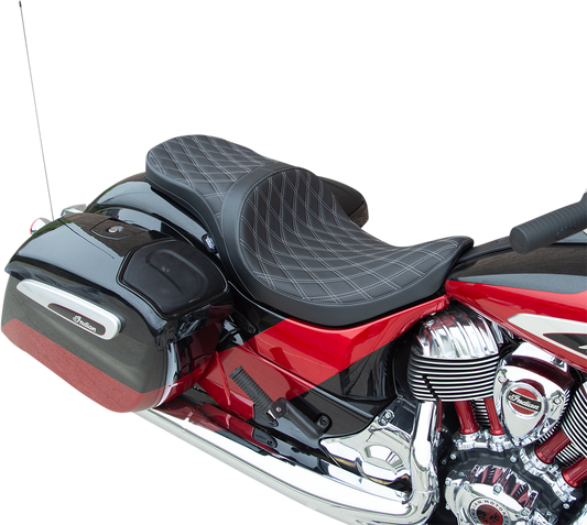 Low Touring Seat - Double Diamond - Silver - Solar Reflective