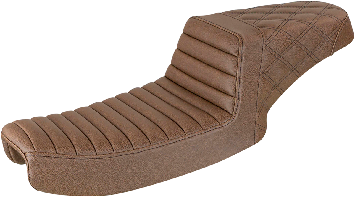 Step Up Seat - Rear Lattice Stitched - Brown